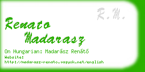 renato madarasz business card