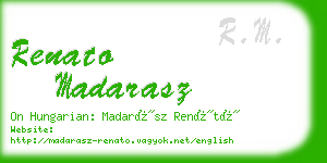 renato madarasz business card